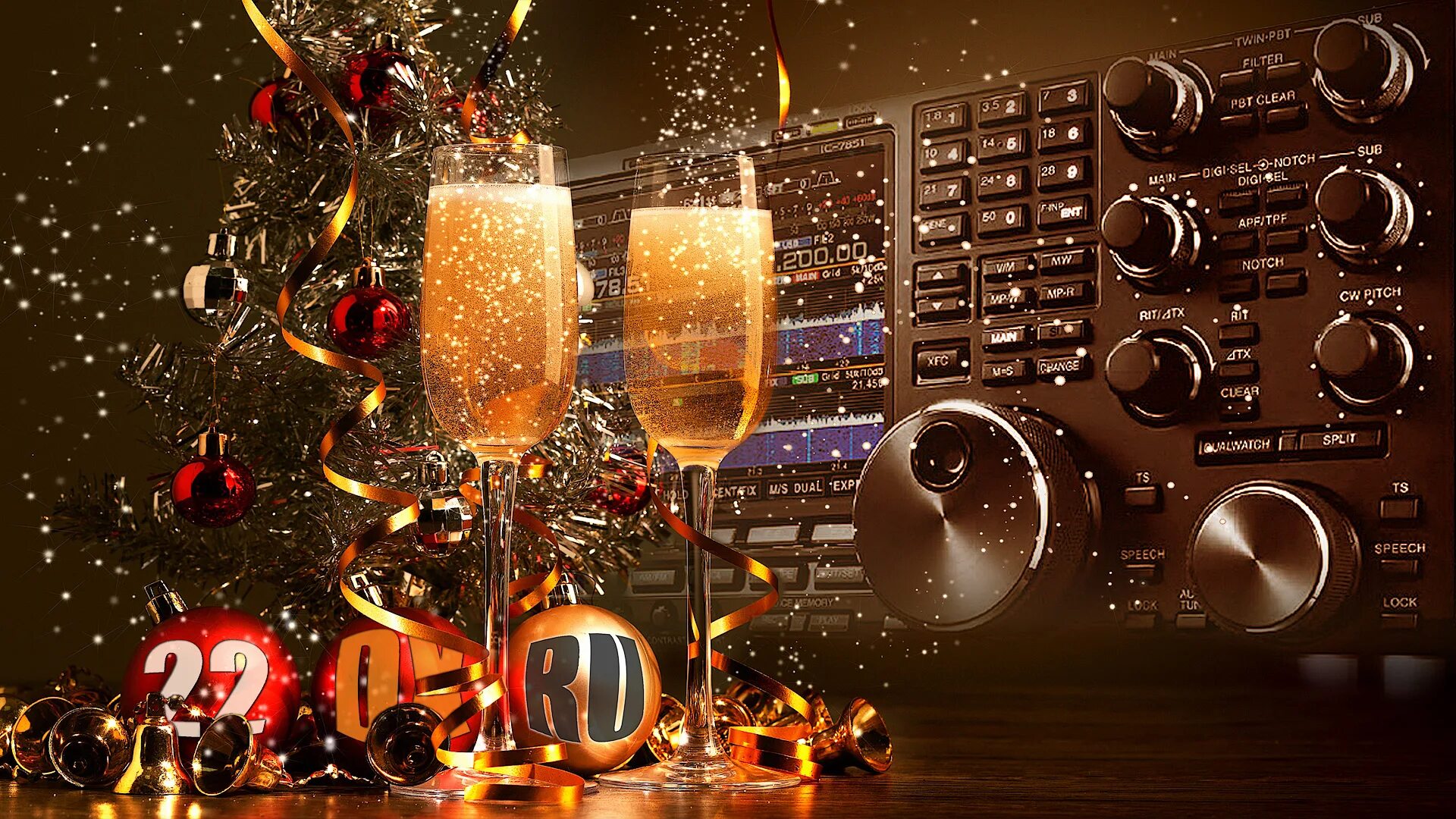 Информатика новый год. С новым годом радиолюбителей. Радиолюбительский новый год. Поздравление радиолюбителей с новым годом. Открытка на новый год для радиолюбителя.