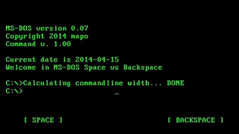 MS-DOS Space vs Backspace - Android Apps on Google Play.