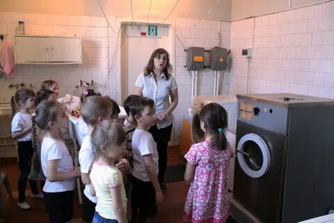 Экскурсия в прачечную в детском саду