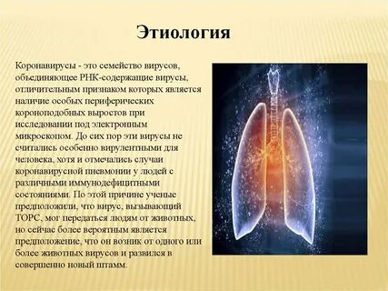 Коронавирусная инфекция этиология