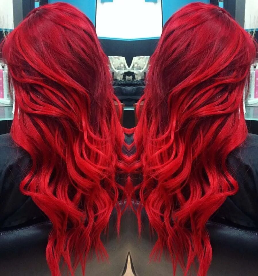 Покрасить волосы в красный цвет. Красные волосы окрашивание. Омбре с красным цветом. Черно красное окрашивание волос. Черно красные волосы длинные