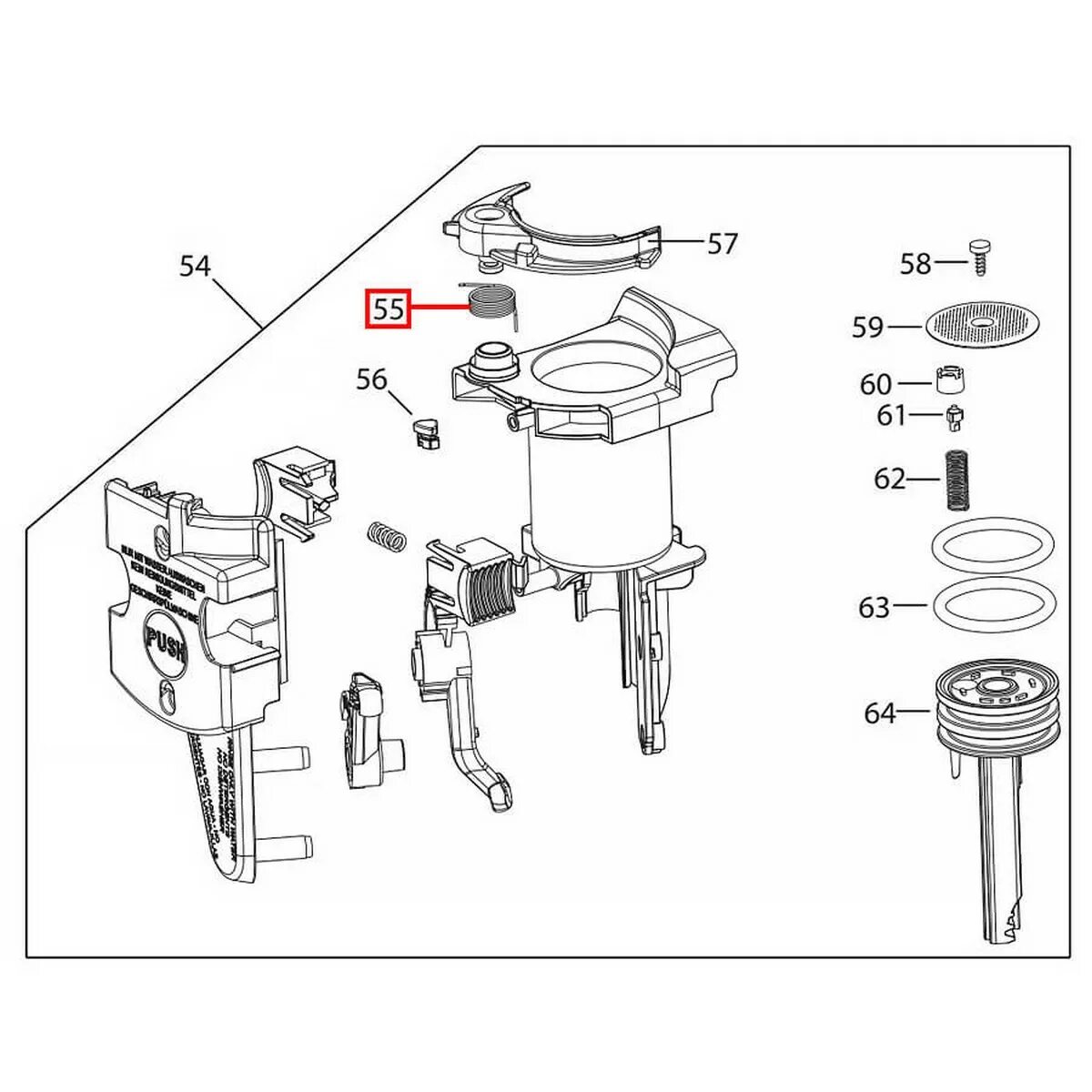 Как снять заварочный блок с кофемашины delonghi Заварочный блок кофемашины DeLonghi 7313232331, 5513227891, 7313218501 аналоги/з