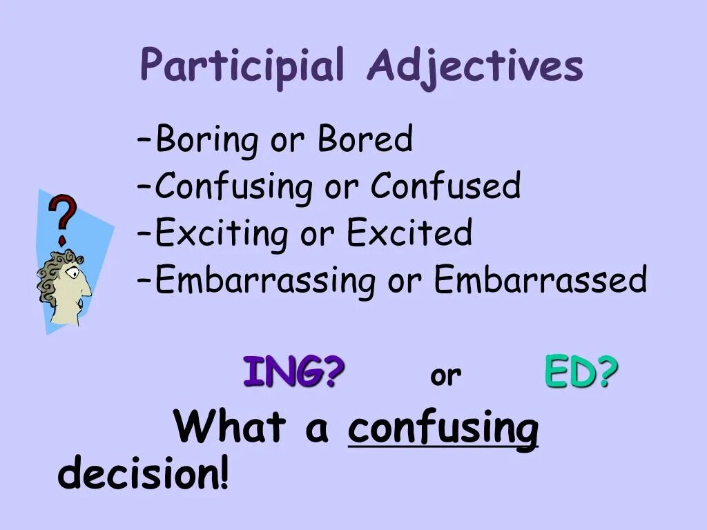 Прилагательные на ing. Прилагательные с окончанием ed ing. Participle adjectives. Compound adjectives правило. Present past participle в английском языке.