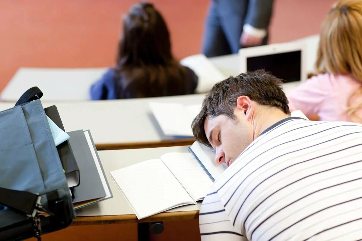 Устал учиться. Спать на парах.