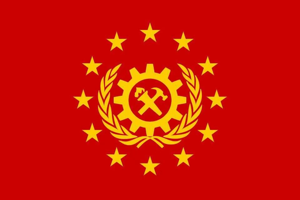 Идея великой азии ссср. Европейский Союз флаг коммунизм. Коммунизм Союз Европы флаг. Коммунистический Союз Европы флаг. Альтернативный флаг ЕС Коммунистический.
