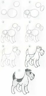 Рисуем щенков поэтапно
