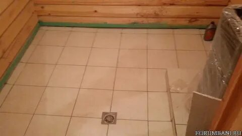 Полы в бане кафельной плитки