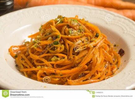 Carrot Spaghetti, Broccoli, Corns And Potatoes Royalty-Free Stock Photography Ca