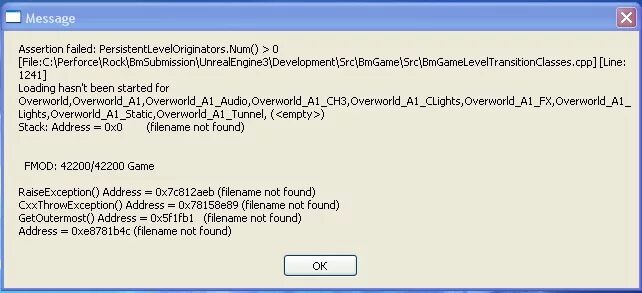 Assertion failed c. Assertion failed c