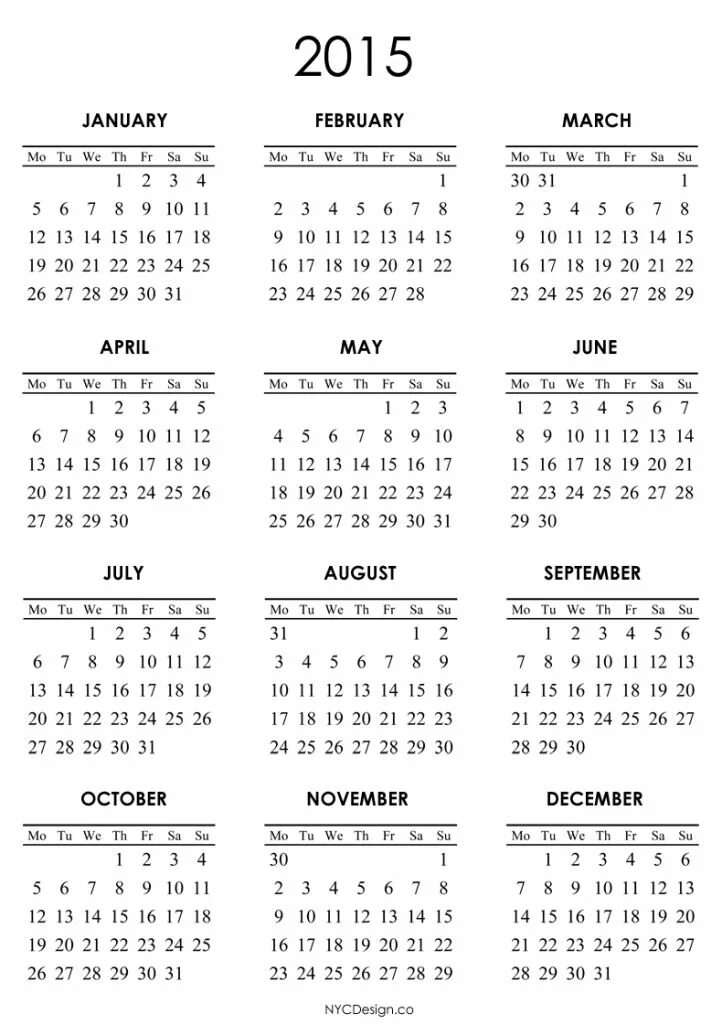 Календарь 2015 года по месяцам посмотреть Ежемесячный 2015 г