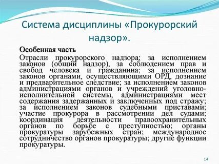 Отраслями видам прокурорского надзора являются