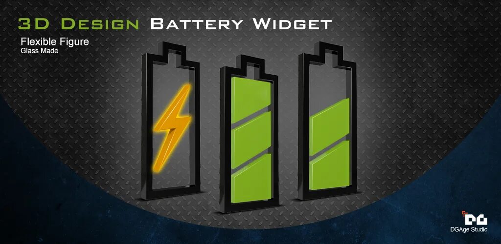 Battery widget. Battery widget 3d. 3d Design Battery widget.