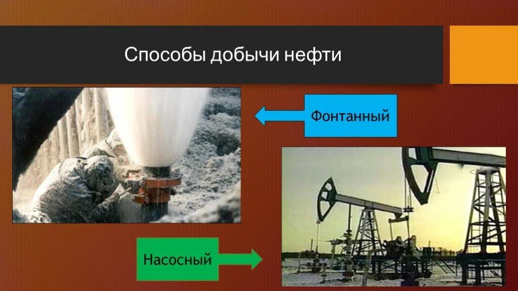Добыча нефти презентация. Способы добычи нефти. Способы добычи нефтяной отрасли. Фонтанный метод добычи нефти. Добыча нефти способы добычи.