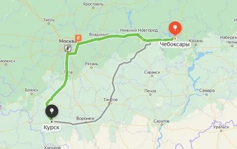 Нижний новгород чебоксары сколько км на машине