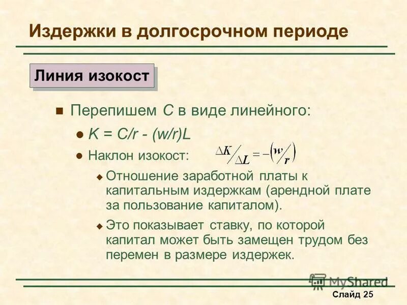 Тест по теме издержки