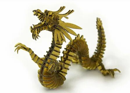 Дракон из картона плоский