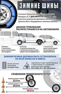 Зимняя резина в рб когда менять
