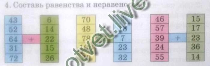 Составь два равенства идва неравенства 70-5 и50-5. Составить равенства 600 мин. Составь равенства 8 2 10