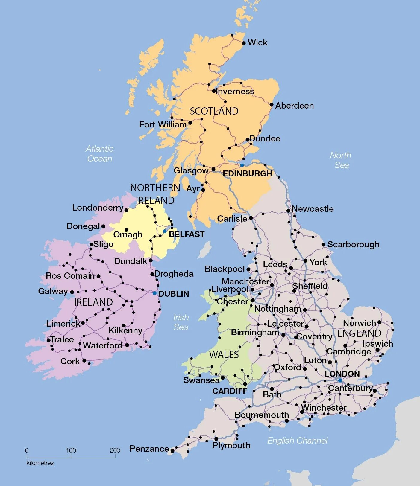 Large cities britain. Great Britain карта. Great Britain Map City. Great Britain Map with Cities. Карта Великобритании Скотланд.