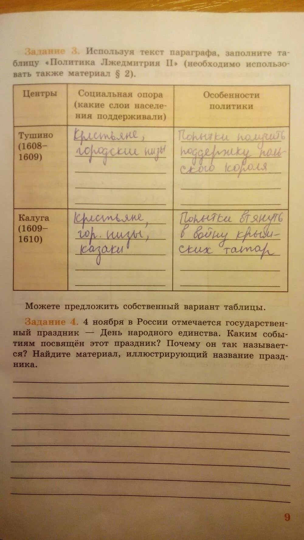 Используя материал параграфа и документ. Какие слои населения поддерживали тушино 1608-1609. тушино 1608 1609 социальная опора. используя текст параграфа заполните таблицу политика лжедмитрия 2.