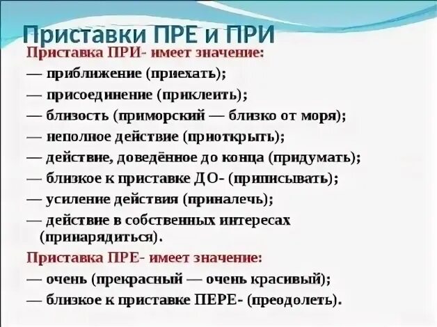 Значение приставки в слове придать. Значение приставок пре и при. Приставки пре при значение приставок. Обозначение приставки при и пре. Значение приставки при.