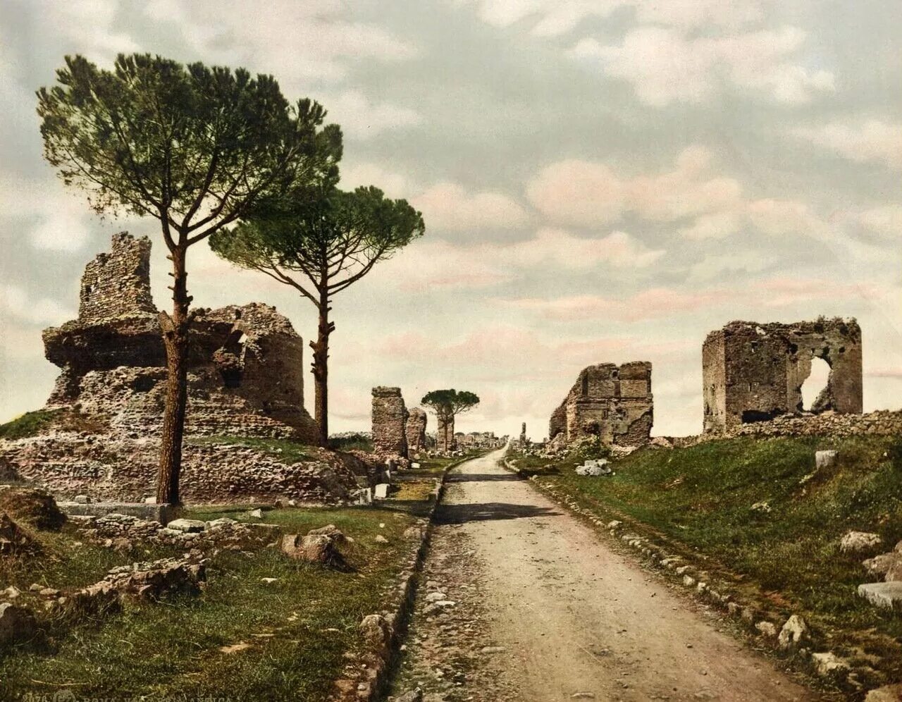 Дорогая древность. Аппиева дорога в Риме. Аппиева дорога древнего Рима. Аппиева дорога в Риме картина. Аппиева дорога Бриндизи.