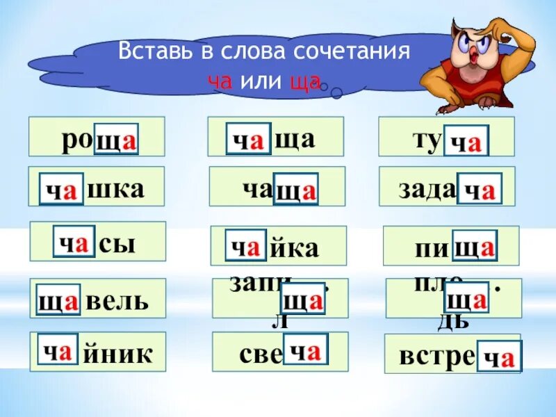 Чу ЩУ. Слова с ща и ЩУ. Правило ча ща Чу ЩУ. Сочетания жи-ши ча-ща Чу-ЩУ. 1 слово на щу