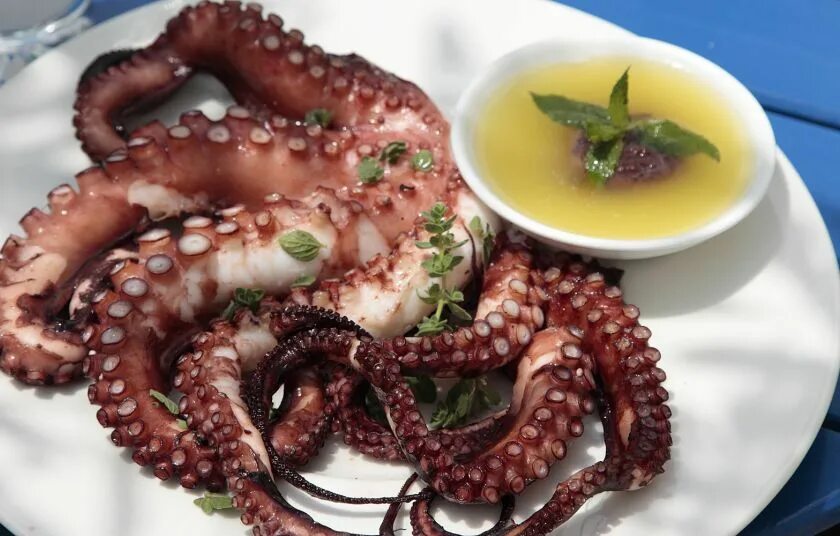 Морепродукты Галисия осьминог. Щупальца осьминога блюдо. Блюда с осьминожками.