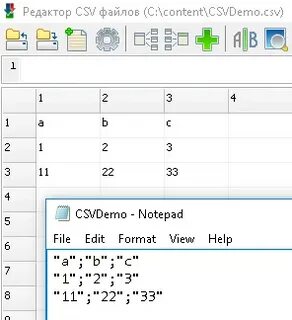Разделители в csv