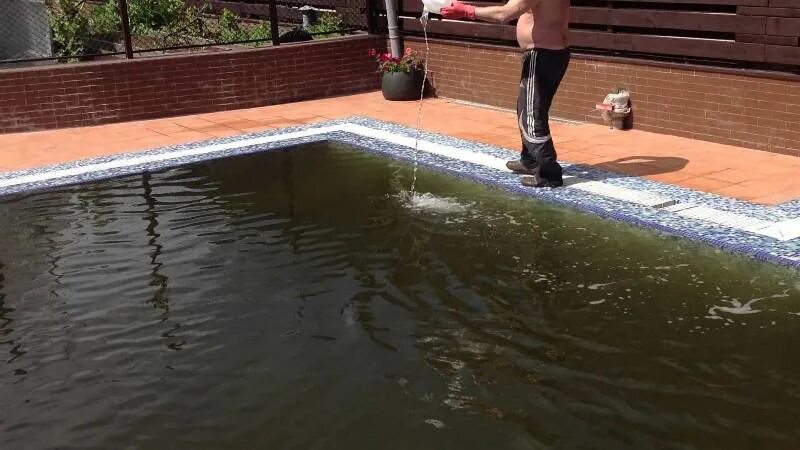 Коричневая вода в бассейне. Грязная вода в бассейне. Осветление воды в бассейне на даче. Вода в бассейне стала коричневой. Наглоталась воды в бассейне