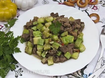 Мясо с кабачками с фото