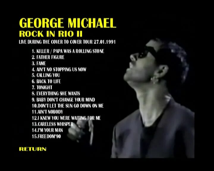 Песня джорджа майкла careless. George Michael Rock in Rio. George Michael 1991. George Michael Cover to Cover.