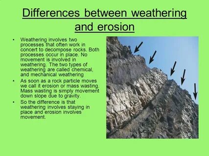 Weathering processes
