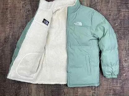 Двухсторонняя куртка the north face барашек