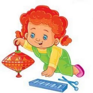 Девочка играет картинки для детей