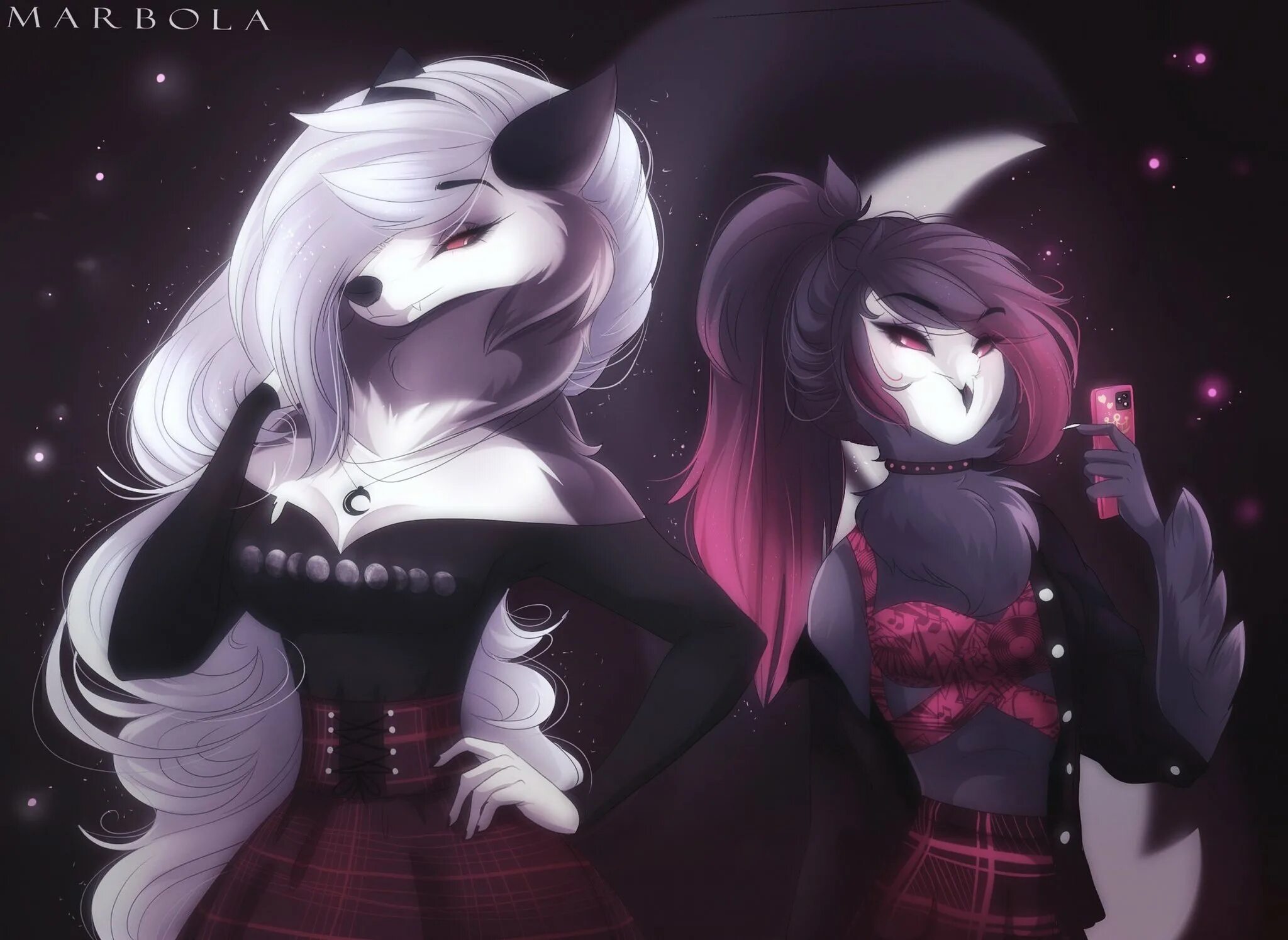 Loona helluva arts. Helluva boss octavia x loona. helluva boss hazbin hotel луна.
