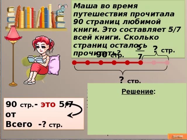 Прочитали 90 страниц это составило 3/5 всей книги сколько. Книга- 90 стр прочитал-? Стр 2/5 от книги осталось-?стр. На девяноста страницах. Сколько страниц осталось 2/5. Это составило на 0 7