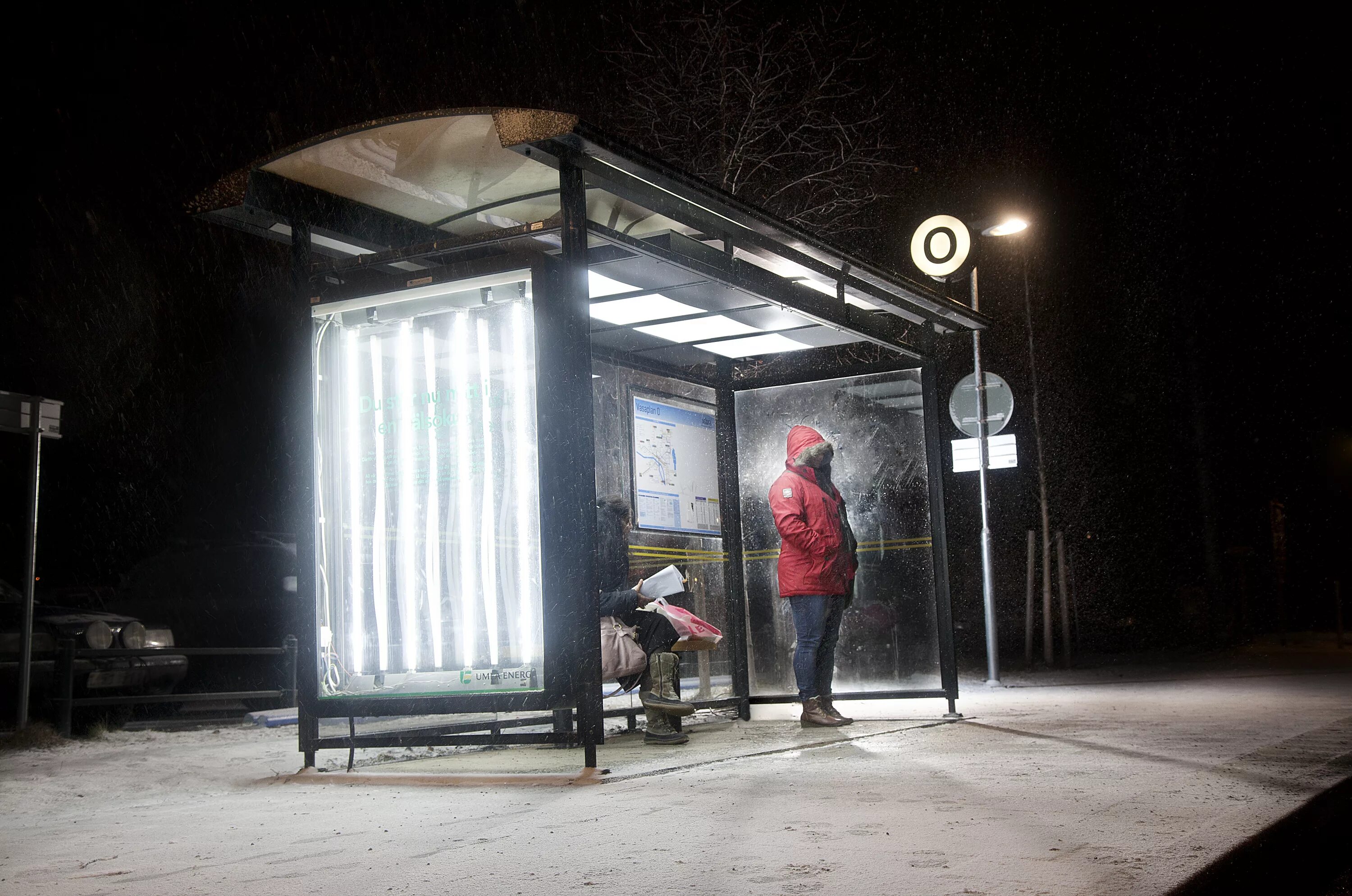 Go the bus stop