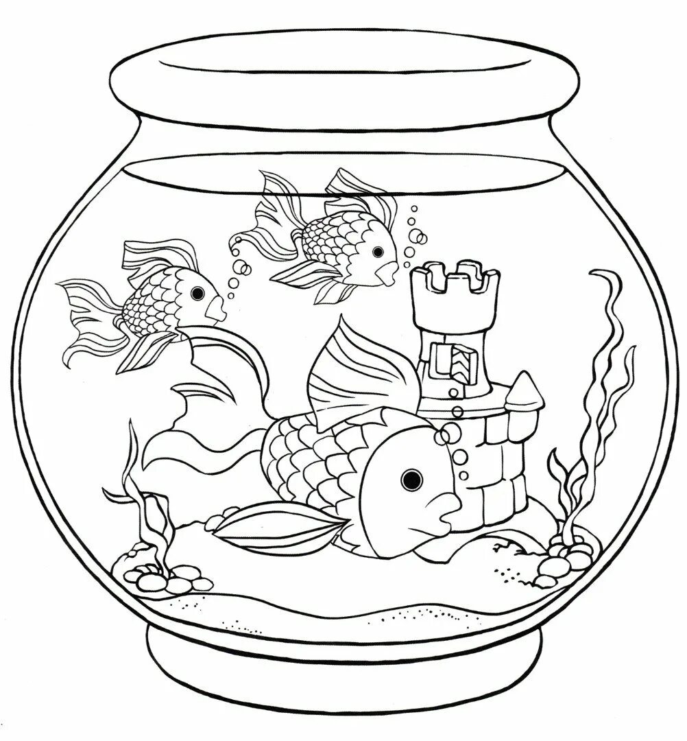 Раскраска аквариум с рыбками. Аквариум раскраска. Аквариум раскраска для детей. Раскраска аквариум с рыбками для детей.