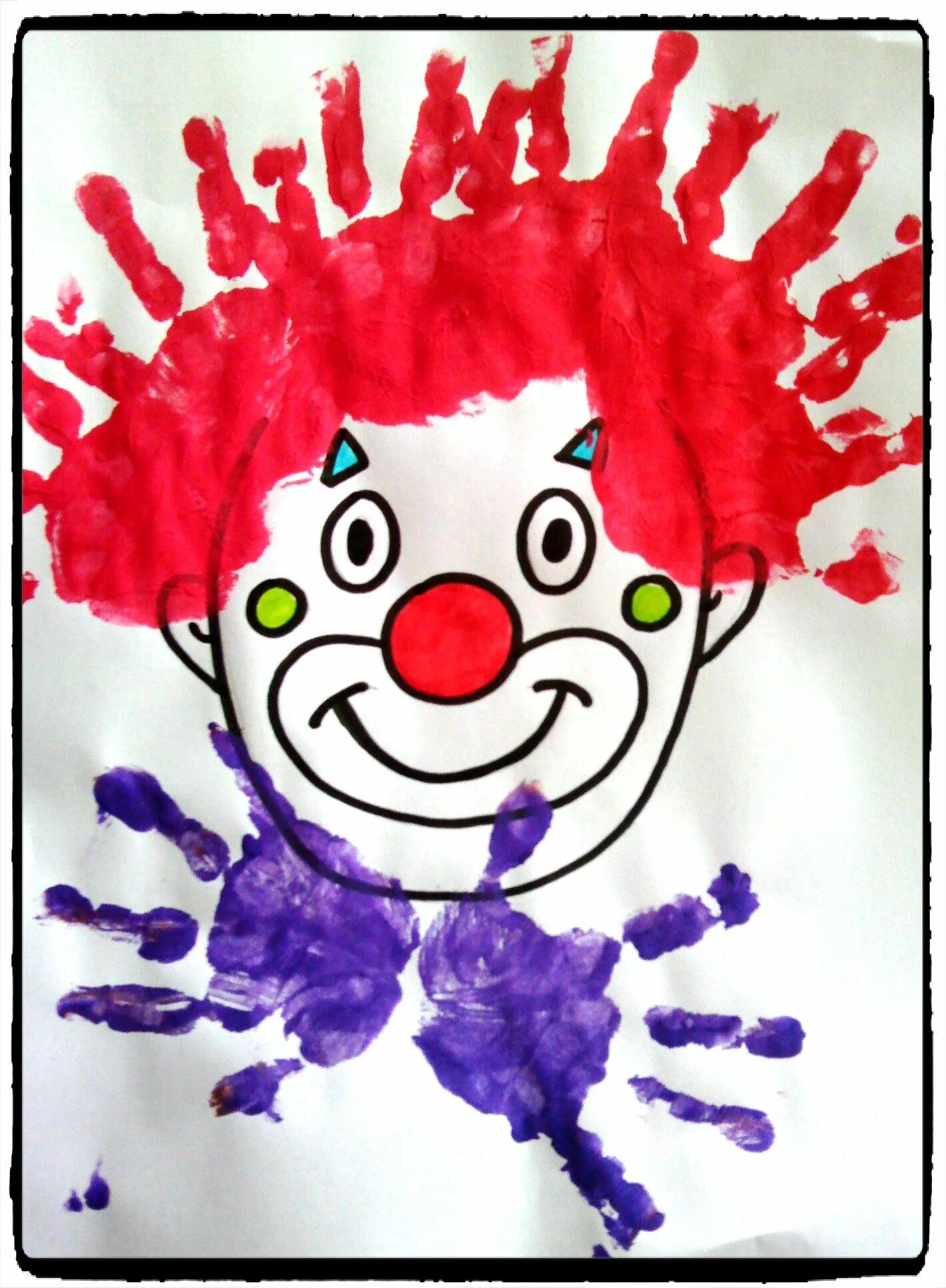 Рисование ладошками. Клоун аппликация для детей. Рисование клоуна ладошкой с детьми. Рисование клоуна ладошкой с детьми средней группы. Рисование в подготовительной группе маска