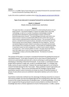 PDF) Types of Case Study Work: A Conceptual Framework for Case-Based Resear...