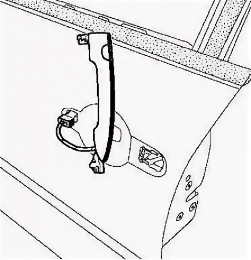 Removal and installation of the external door handle (Renault Megan 2, 2002-2009