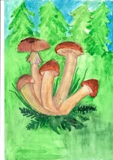 Рисуем грибы 2 класс