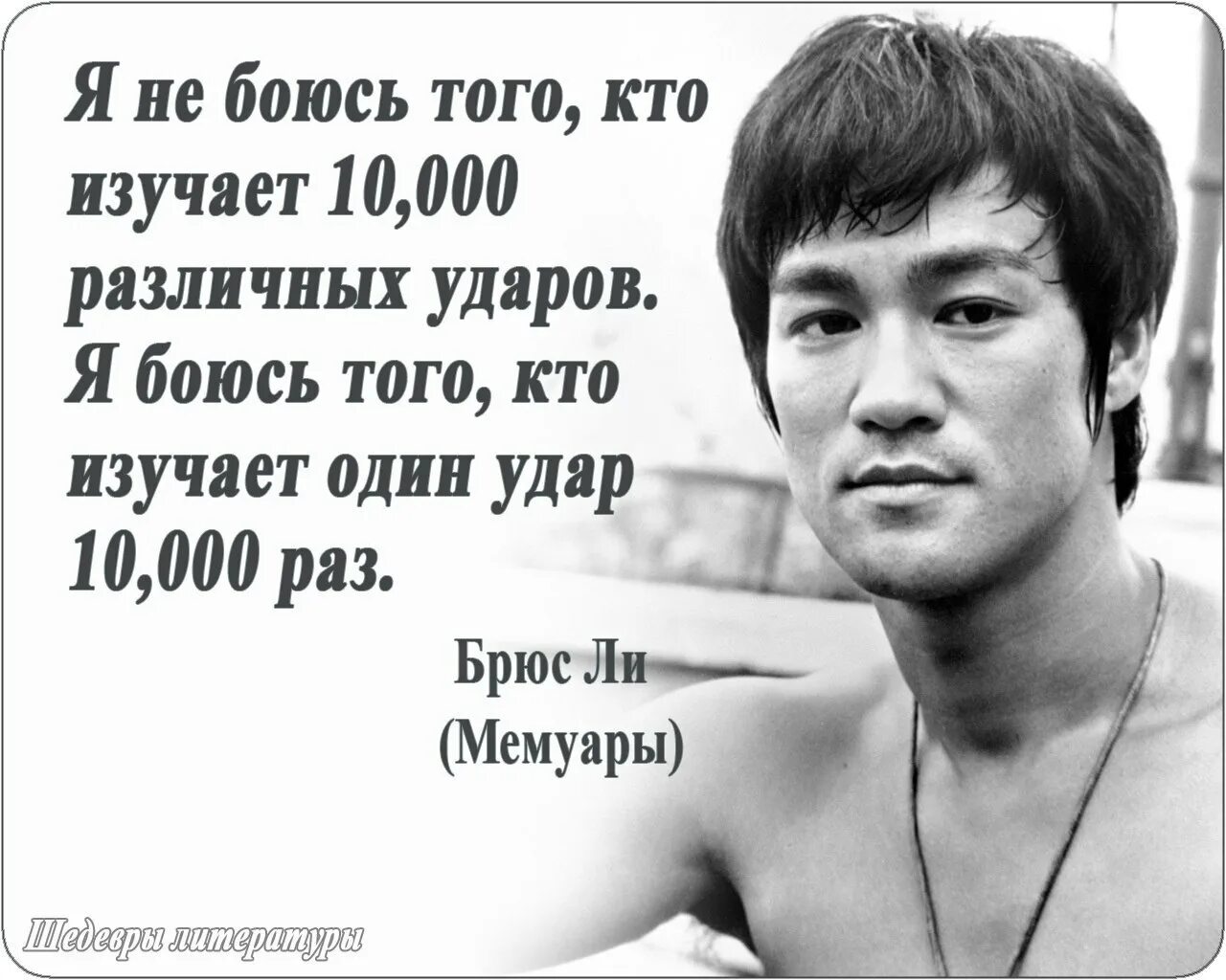 Тысяча раз сильнее. Брюс ли 10000 ударов. Я не боюсь того кто изучает. Я не боюсь того кто знает 1000 приемов. Брюс ли я не боюсь того кто изучает 10000 ударов.