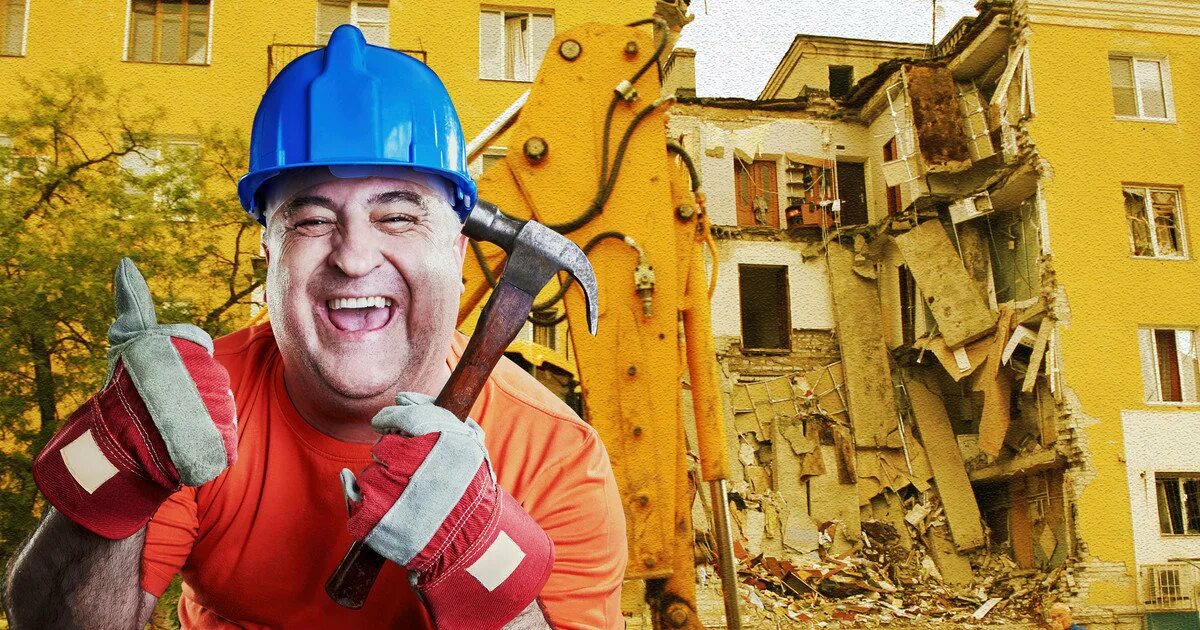 Подрядчик выполнил работы некачественно. Веселые строители. смешной строитель. строительные работы. смешная стройка.