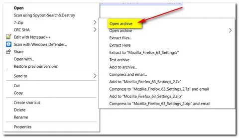 Open zip