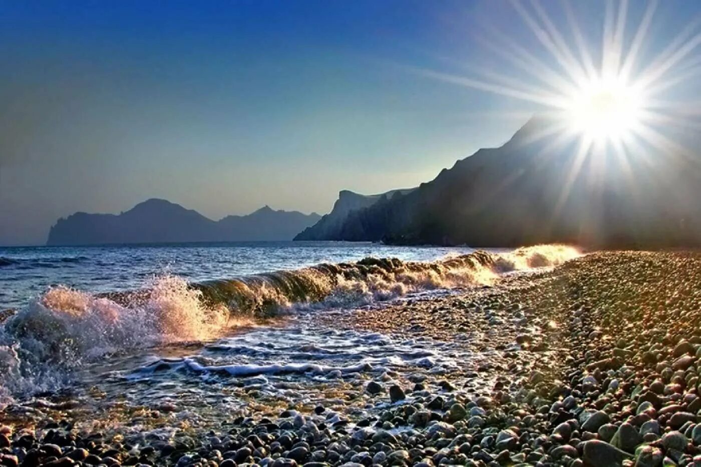 Коктебель морской Прибой. Море солнце. Природа море.