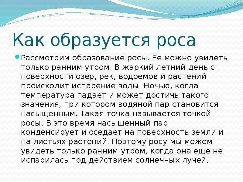 Роса написание. Как образуется роса. Как появляется роса. Роса доклад. Проект про росу.