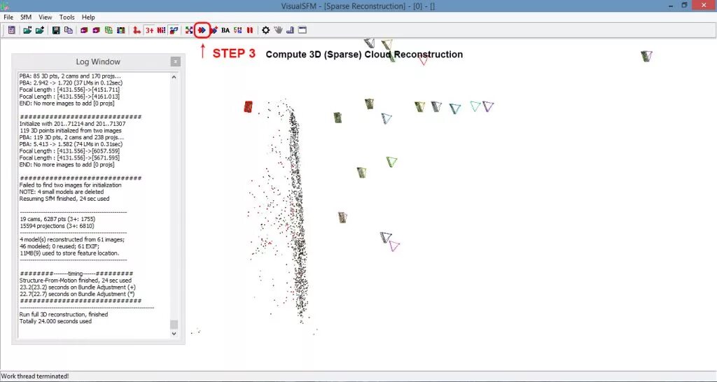 Thread terminate. Structure-from-motion sfm. visualsfm. visual sfm. terminated перевод.
