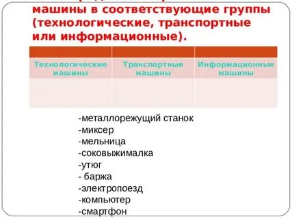 Какая машина технологическая ответ